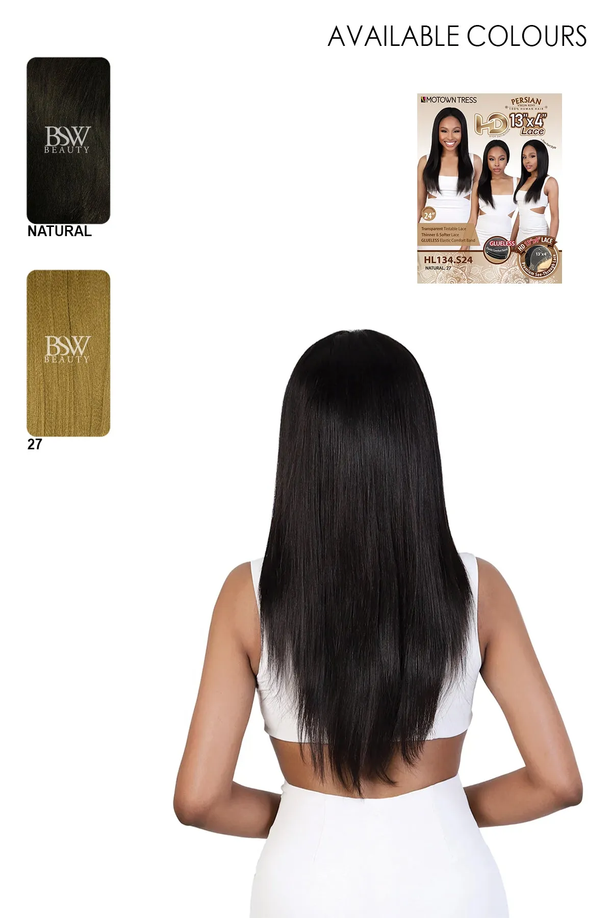 MOTOWN PERSIAN VIRGIN REMY 13X4 - HL134.S24 24"