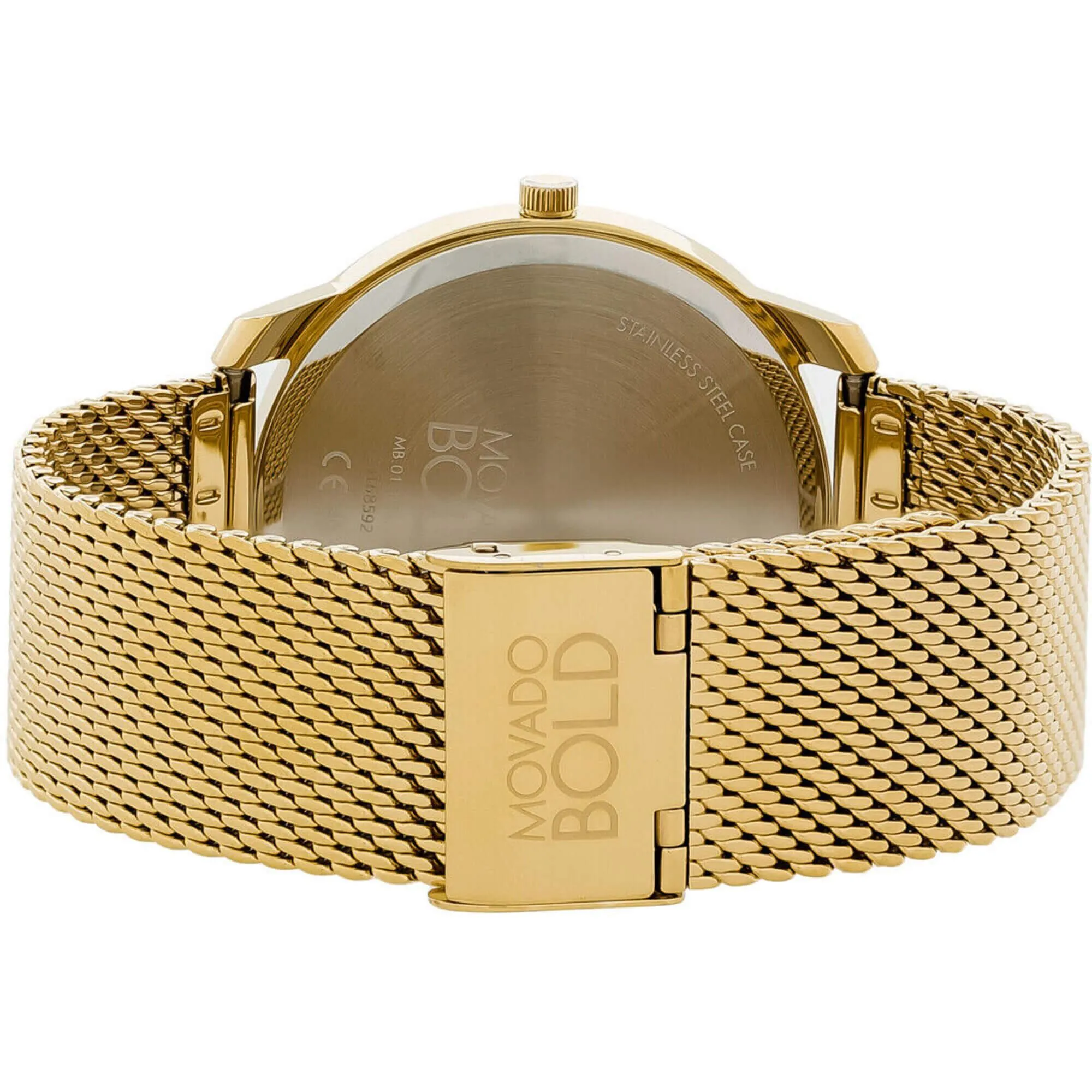 Movado Men's Watch - Bold Thin Gold Tone Dial Stainless Steel Mesh Bracelet | 3600903
