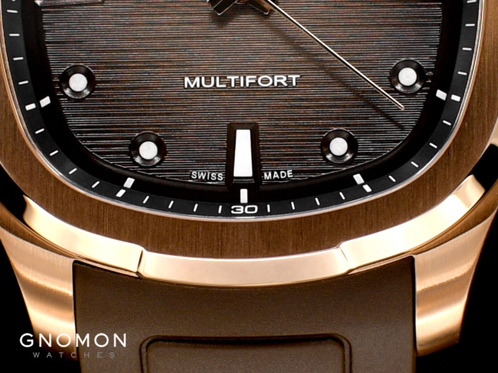 Multifort TV Big Date Rose Gold - Rubber Ref. M049.526.37.291.00