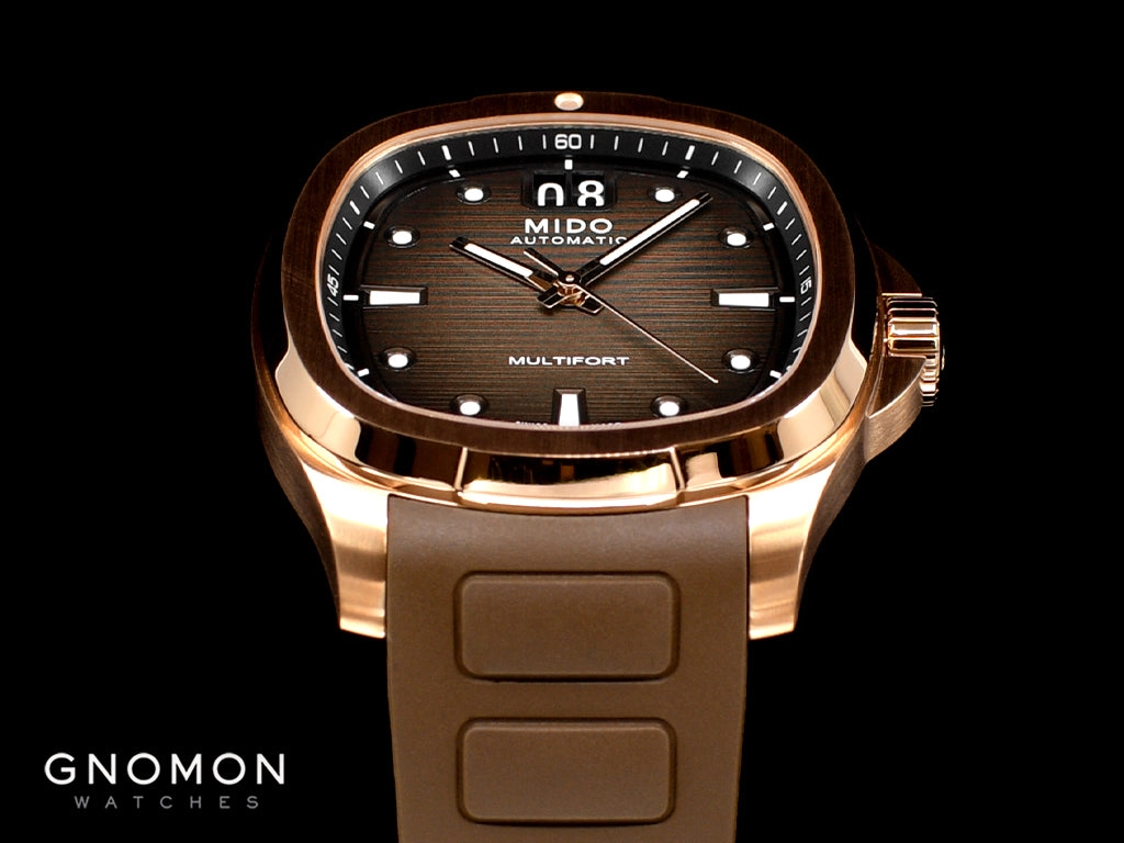 Multifort TV Big Date Rose Gold - Rubber Ref. M049.526.37.291.00