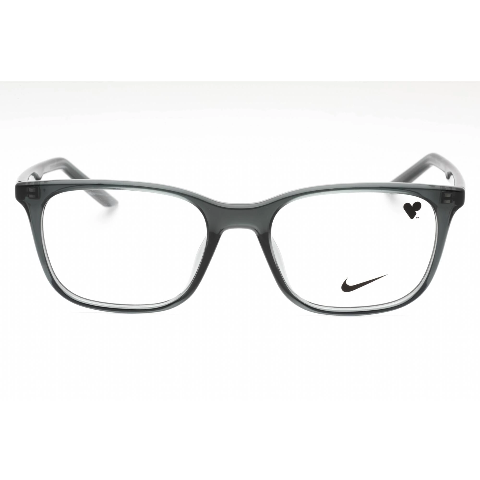 Nike Women's Eyeglasses - Dark Grey Plastic Rectangular Full Rim Frame | NIKE 7255 034