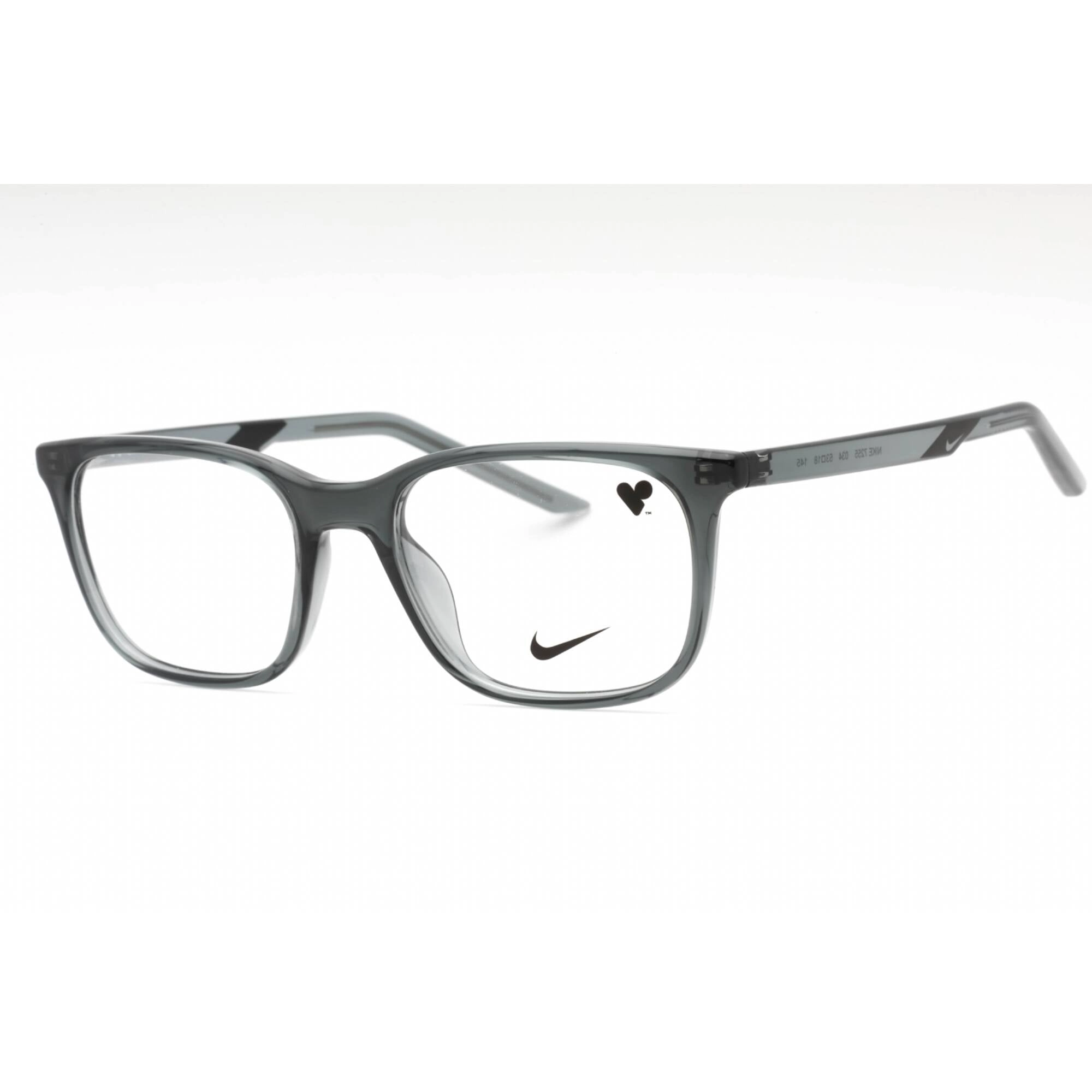 Nike Women's Eyeglasses - Dark Grey Plastic Rectangular Full Rim Frame | NIKE 7255 034