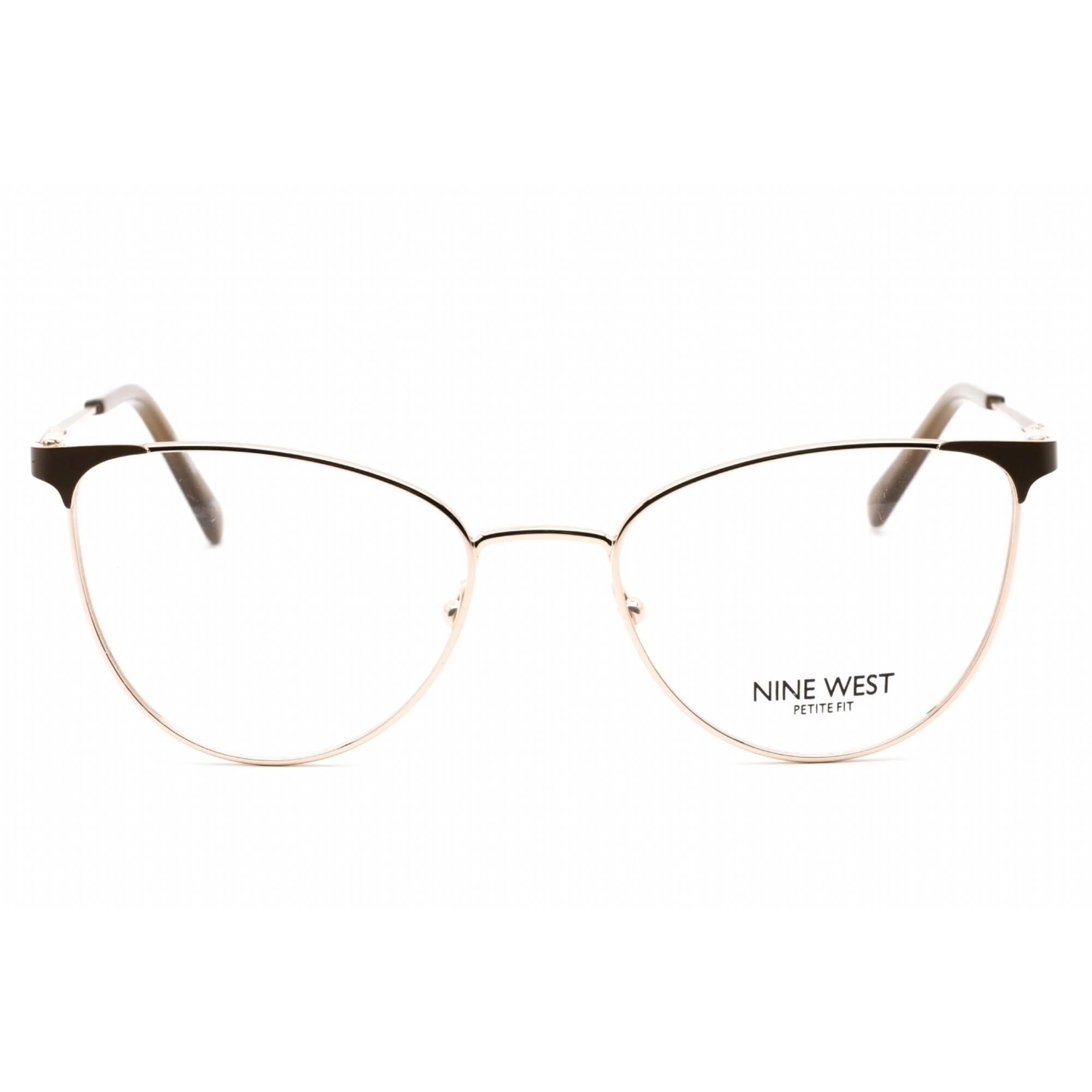 Nine West Women's Eyeglasses - Full Rim Taupe Metal Rectangular Frame | NW1095 272