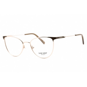 Nine West Women's Eyeglasses - Full Rim Taupe Metal Rectangular Frame | NW1095 272