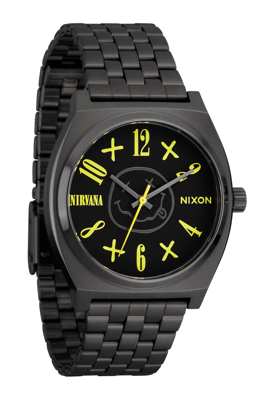 Nirvana Time Teller - Black Nirvana Smiley Face