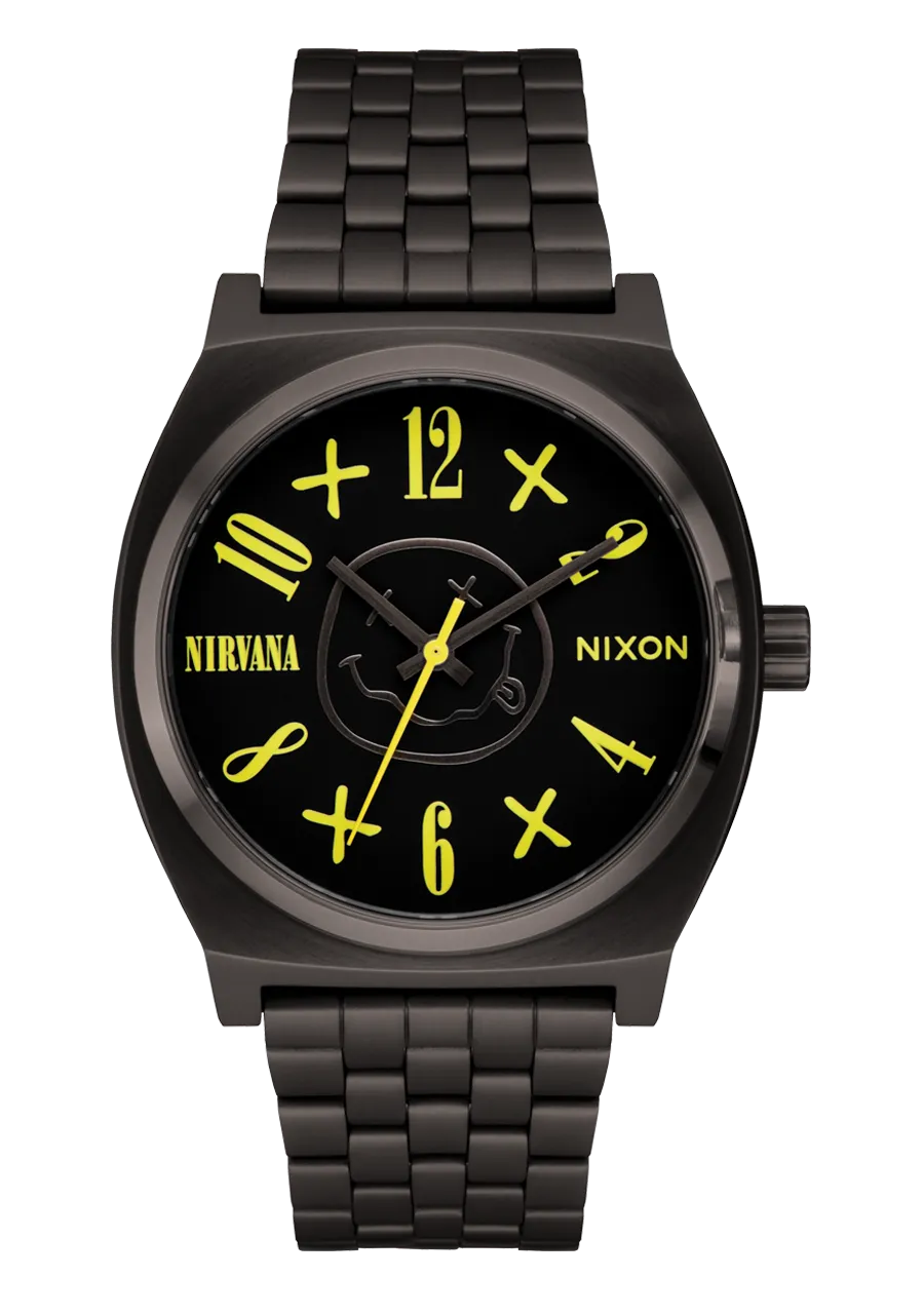 Nirvana Time Teller - Black Nirvana Smiley Face
