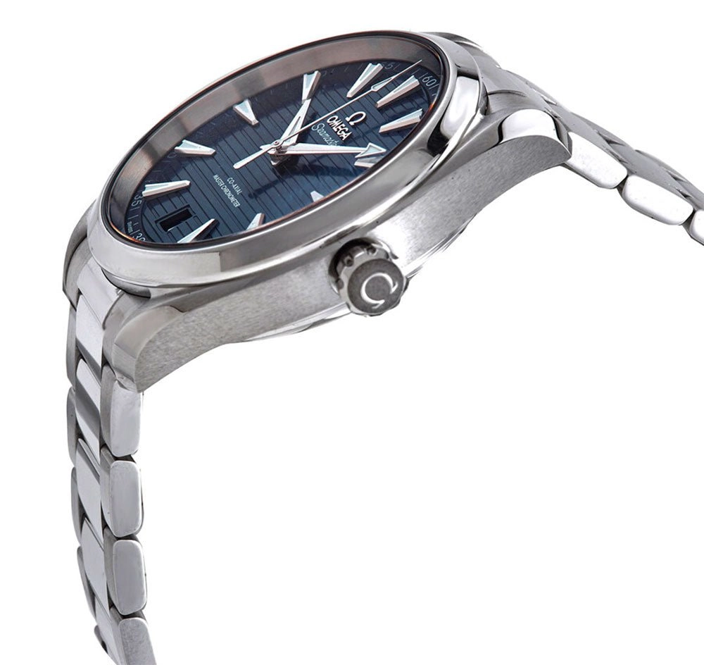 Omega Seamaster Aqua Terra Automatic Chronometer Stainless Steel Blue Dial Date Mens Watch 220.10.41.21.03.004