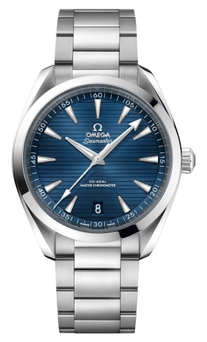 Omega Seamaster Aqua Terra Automatic Chronometer Stainless Steel Blue Dial Date Mens Watch 220.10.41.21.03.004