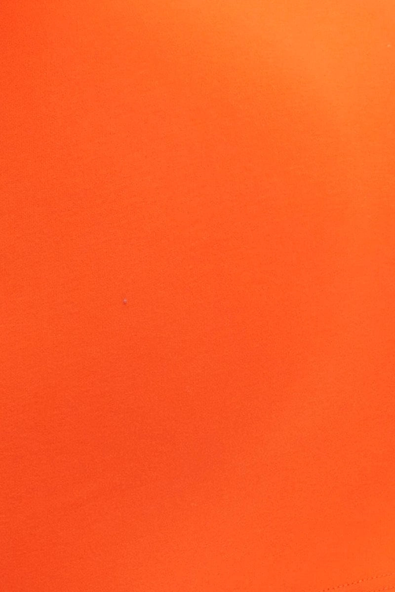Orange Mini Skirt High Rise