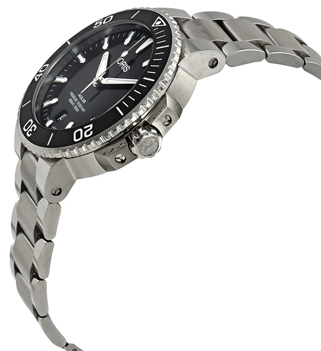 Oris Aquis Date Automatic Stainless Steel Black Dial Divers Mens Watch 733 7732 4134-07 8 21 05PEB