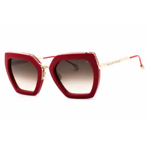 Philipp Plein Women's Sunglasses - Full Glossy Red Metal Butterfly | SPP097S 06Y6