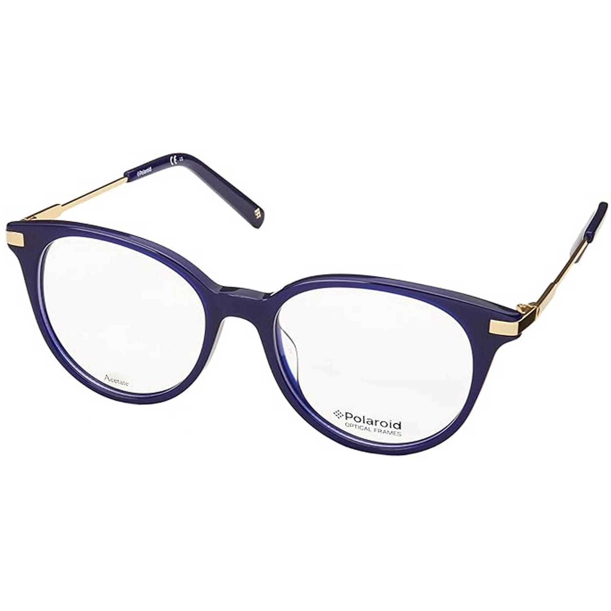 Polaroid Women's Eyeglasses - Blue Plastic/Metal Round Frame | POLAROID PLDD352 0PJP