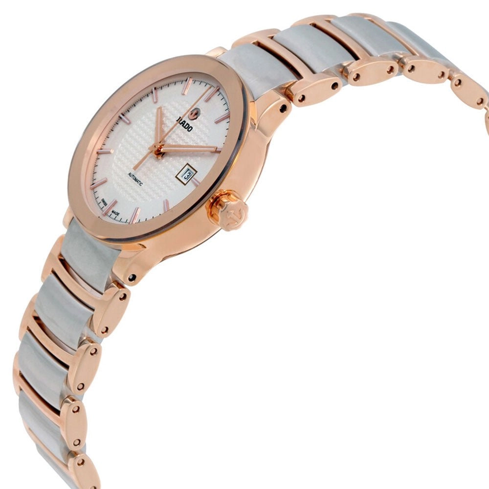 Rado Centrix Automatic Two-Tone Stainless Steel White Dial Date Womens Watch R30954123