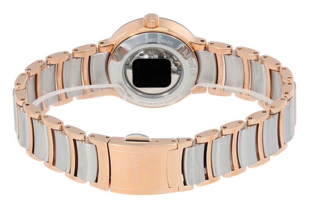 Rado Centrix Automatic Two-Tone Stainless Steel White Dial Date Womens Watch R30954123