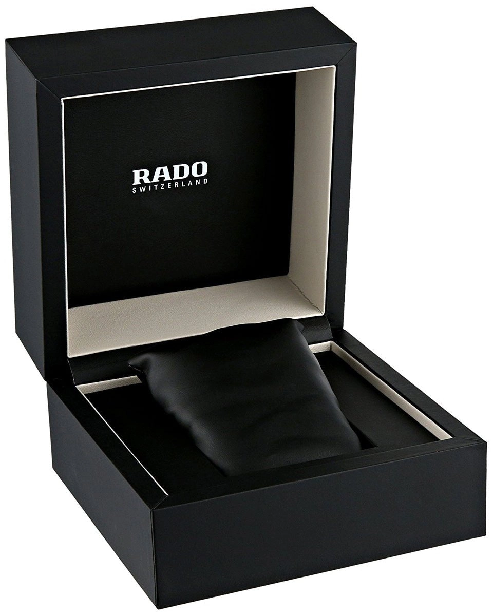 Rado DiaMaster XL Plasma High-Tech Ceramic Automatic Silver Dial Date Brown Strap Mens Watch R14074126