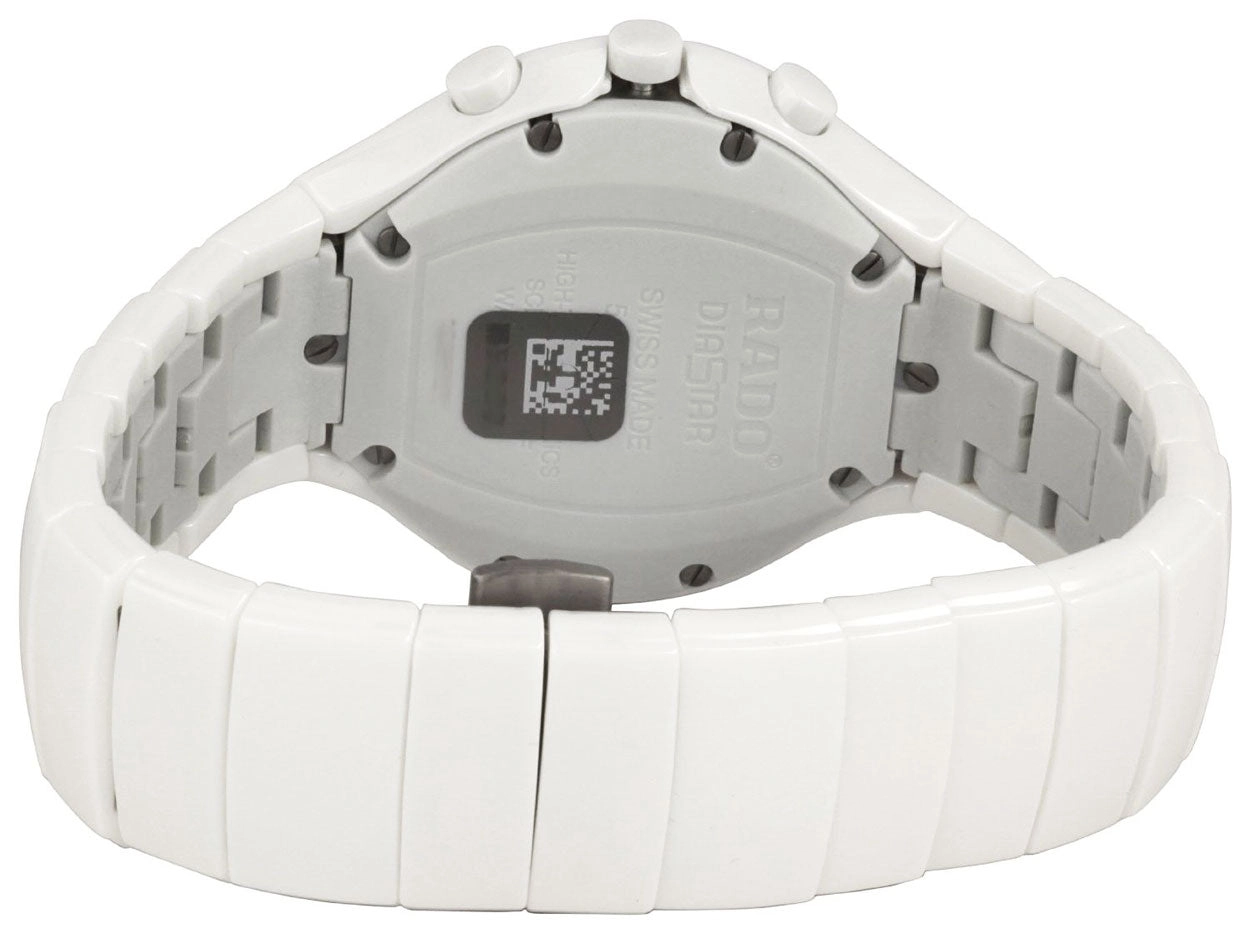 Rado Diastar True Chronograph White Ceramic Womens Watch Quartz Date Diamonds R27832702