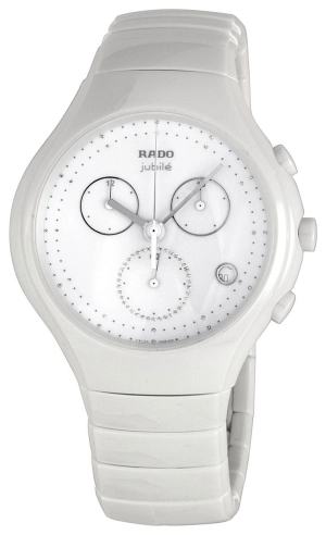Rado Diastar True Chronograph White Ceramic Womens Watch Quartz Date Diamonds R27832702