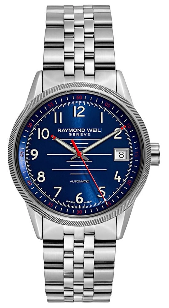 Raymond Weil Freelancer Automatic Stainless Steel Mens Watch Blue Dial Calendar 2754-ST-05500