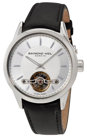 Raymond Weil Freelancer Automatic Stainless Steel Silver Dial Black Leather Strap Mens Watch 2780-STC-65001