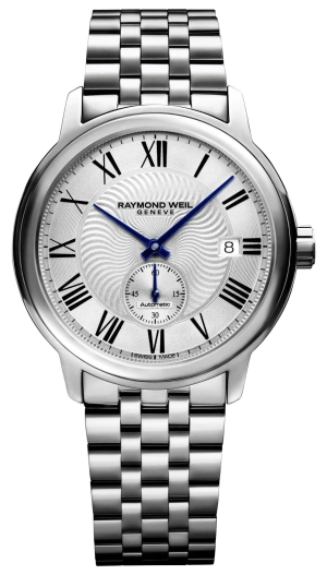Raymond Weil Maestro Automatic Stainless Steel Mens Watch Silver Dial Calendar 2238-ST-00659