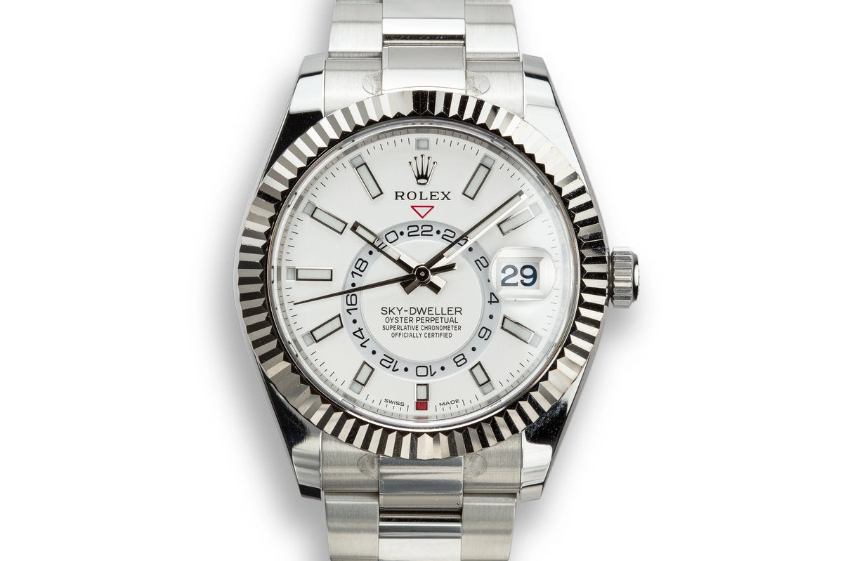 Rolex Sky-Dweller 326934 Silver Dial with Box and Papers