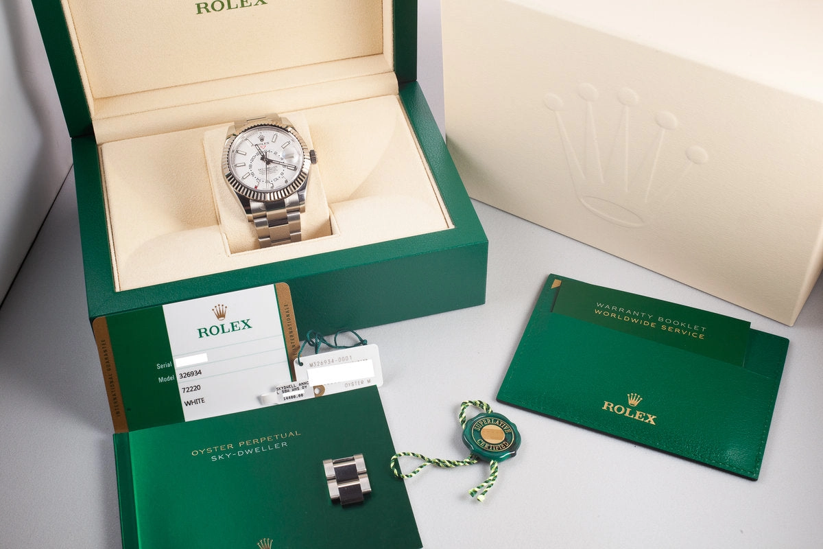 Rolex Sky-Dweller 326934 Silver Dial with Box and Papers