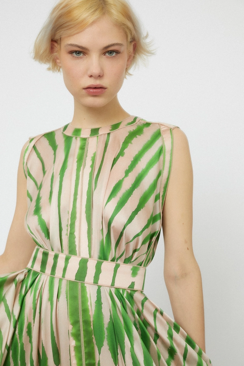 Rorschach Print Long Dress