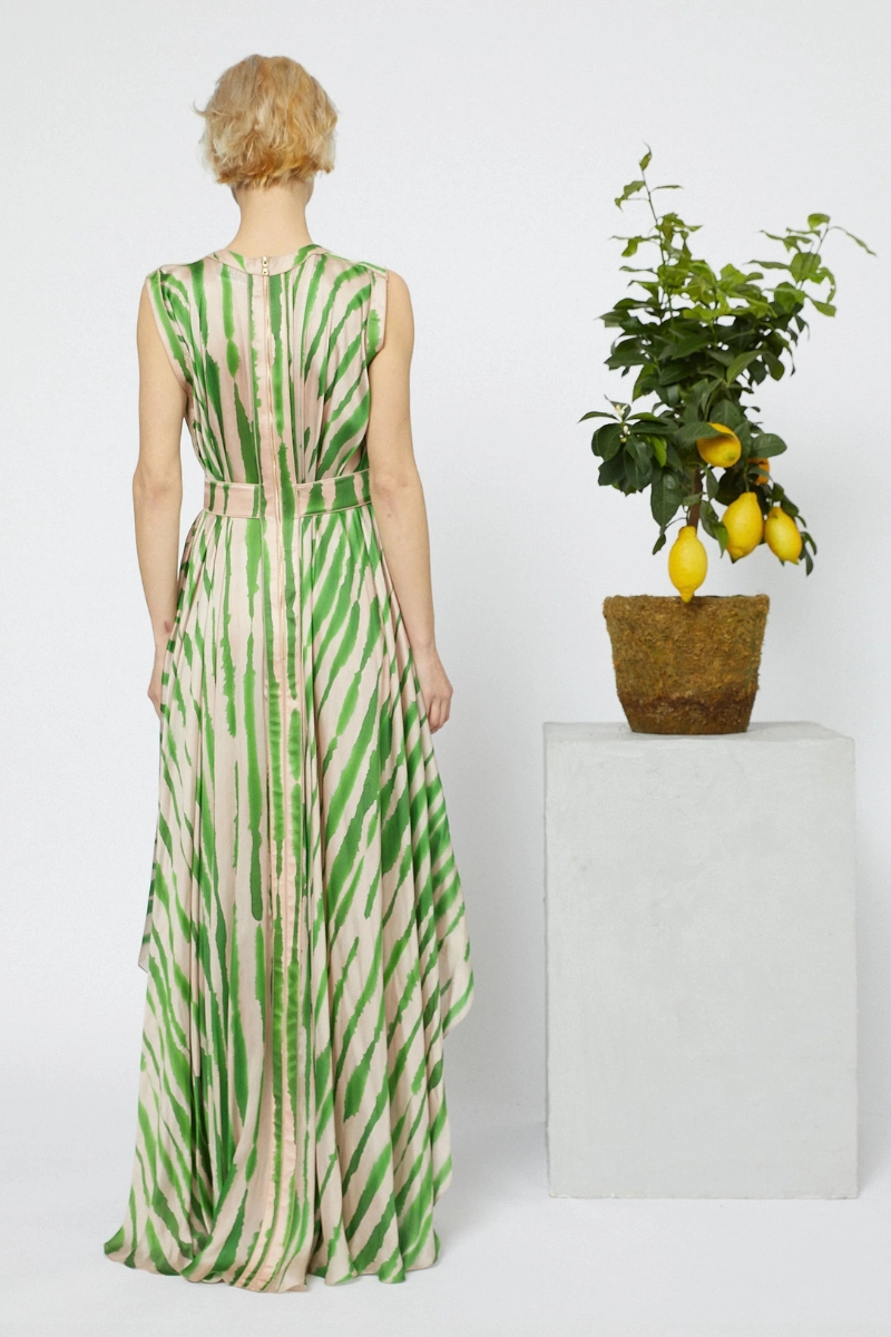 Rorschach Print Long Dress