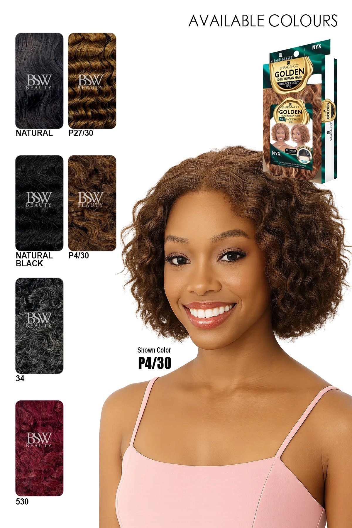 SHAKE N GO 100% HUMAN HAIR GOLDEN NYX