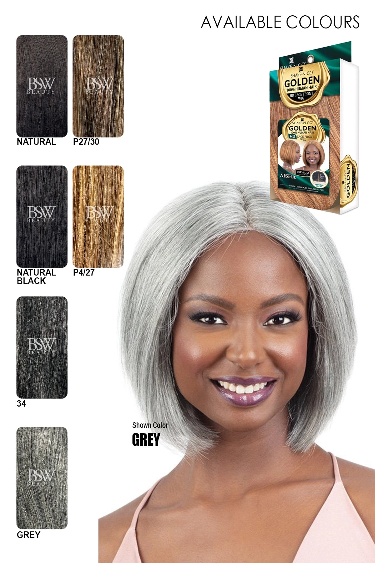 SHAKE N GO GOLDEN 100% HUMAN WIG - AISHA