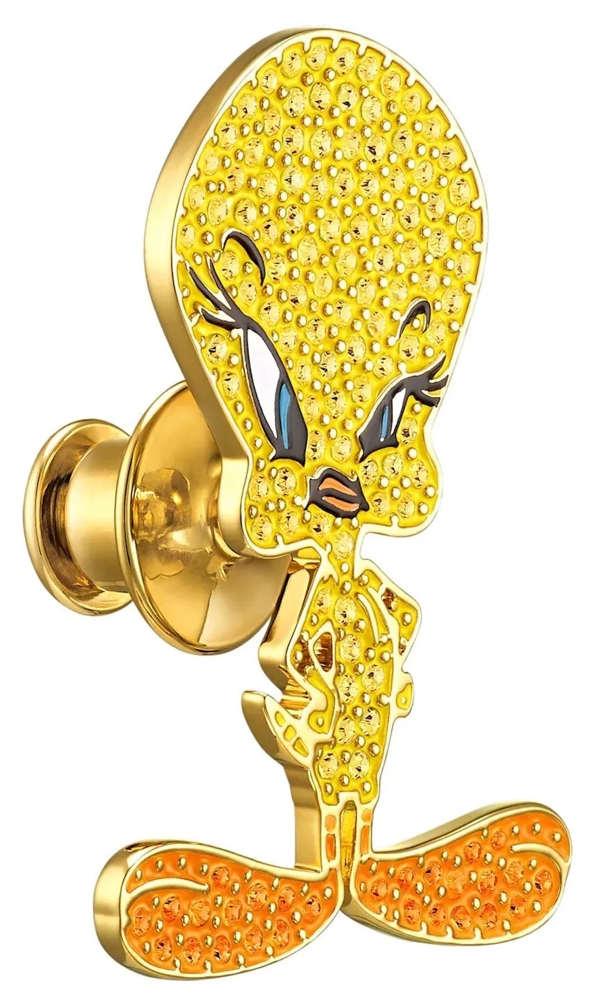 Swarovski Looney Tunes Tweety Tie Pin Yellow Gold-tone plated 5487641