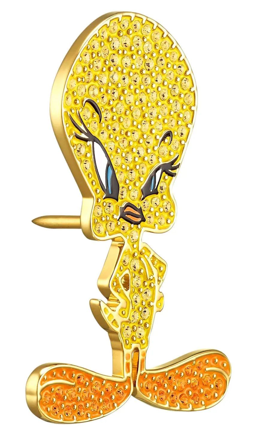 Swarovski Looney Tunes Tweety Tie Pin Yellow Gold-tone plated 5487641