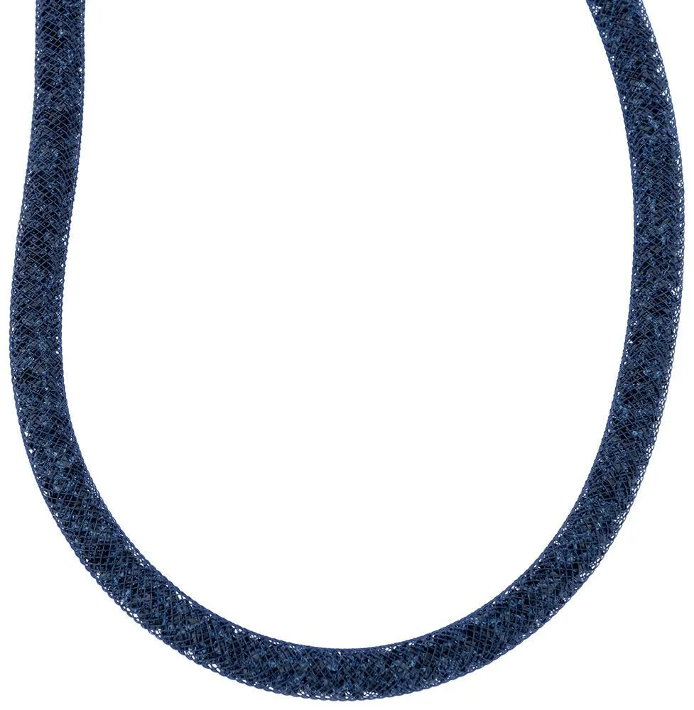 Swarovski Stardust Dark Blue Nylon Fishnet Tube Crystal Necklace for Women 5127503