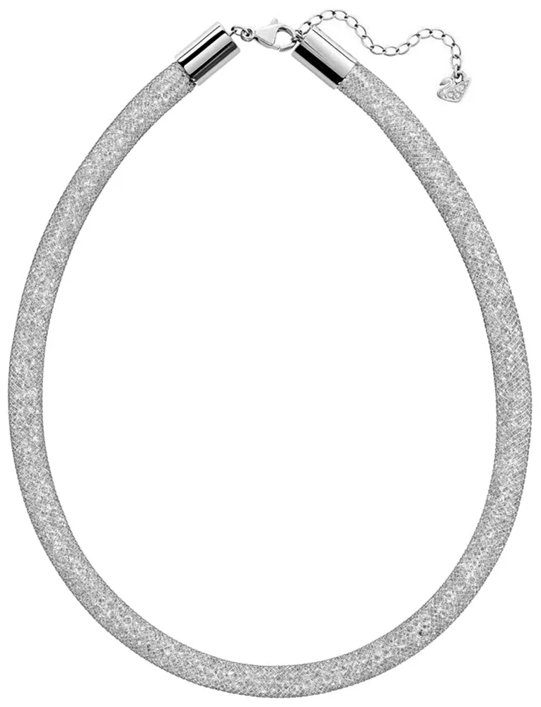 Swarovski Stardust Deluxe Clear Crystal Fishnet Tube Necklace for Women 5180944