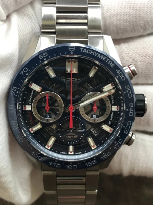 TAG Heuer Carrera Heuer 01 CAR201T.BA0766 Blue Skeleton Dial Automatic Men's Watch