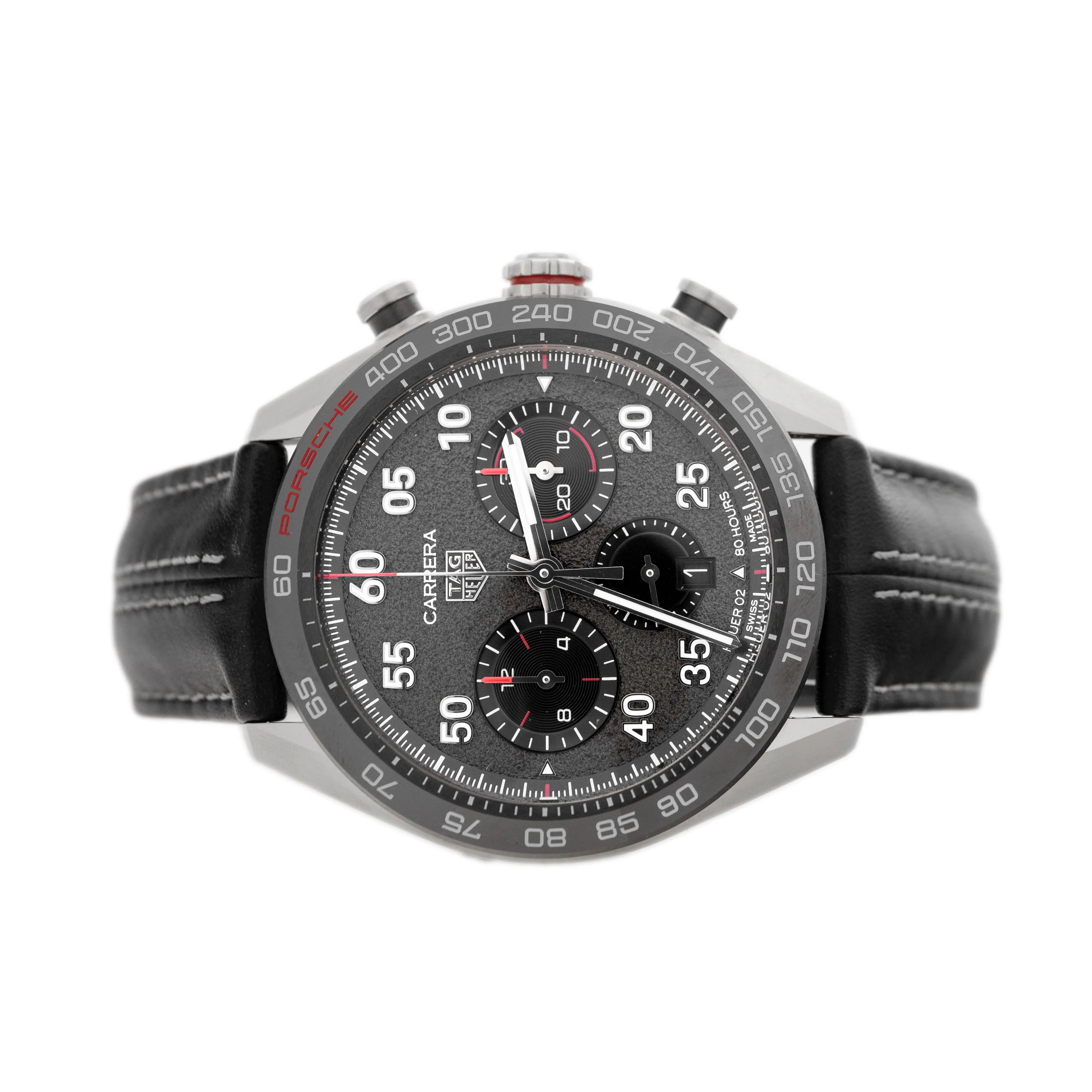 Tag Heuer Carrera Porsche Chronograph Special Edition Stainless Steel Gray Dial 44mm CBN2A1F Full Set