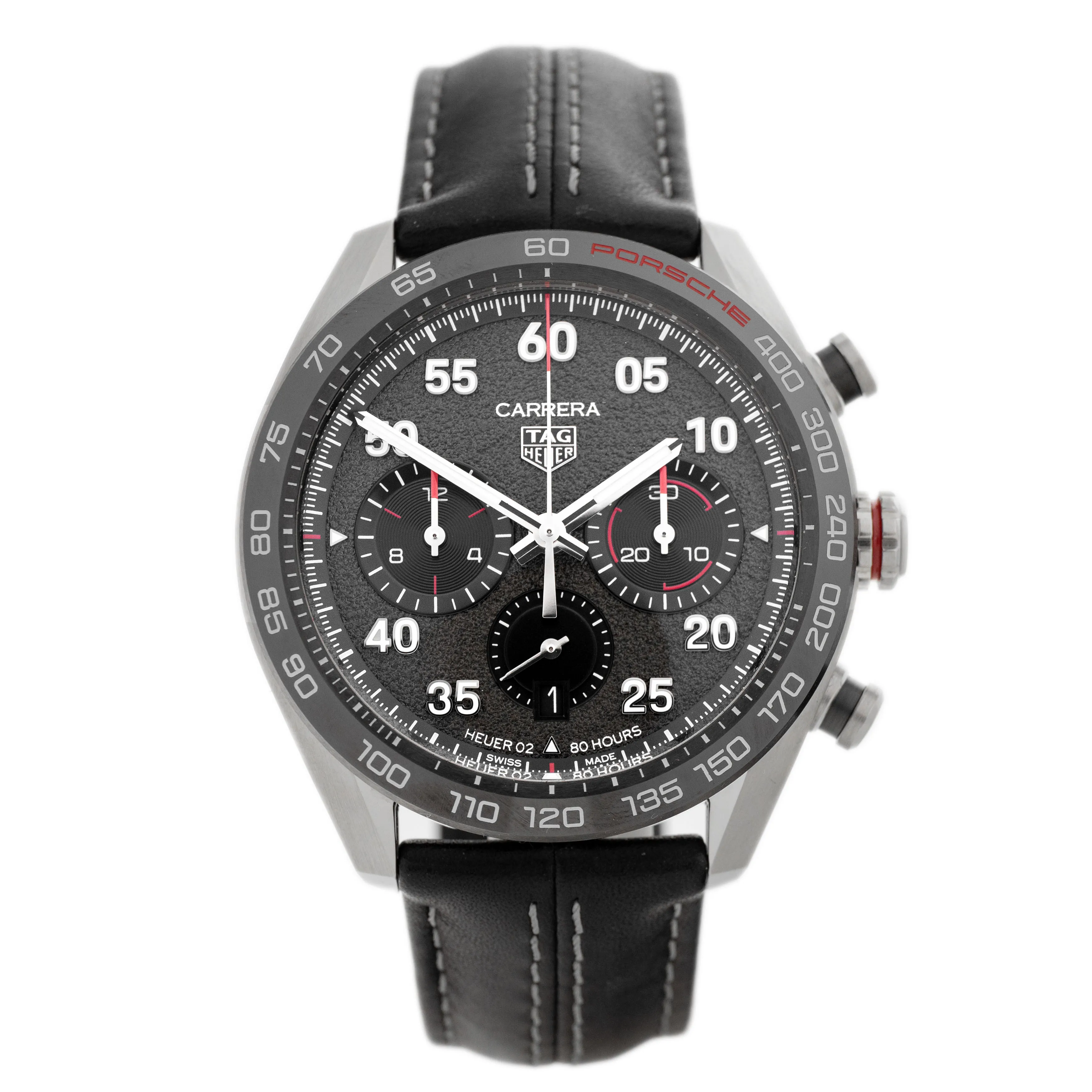 Tag Heuer Carrera Porsche Chronograph Special Edition Stainless Steel Gray Dial 44mm CBN2A1F Full Set
