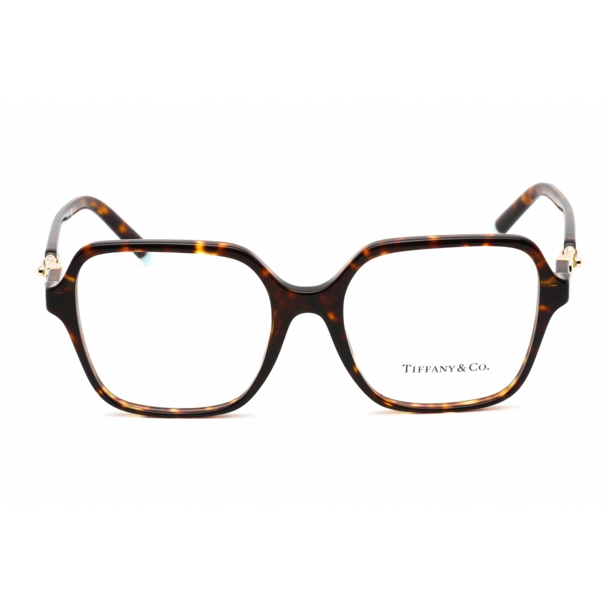 Tiffany Women's Eyeglasses - Clear Lens Havana Plastic Square Frame | 0TF2230 8015