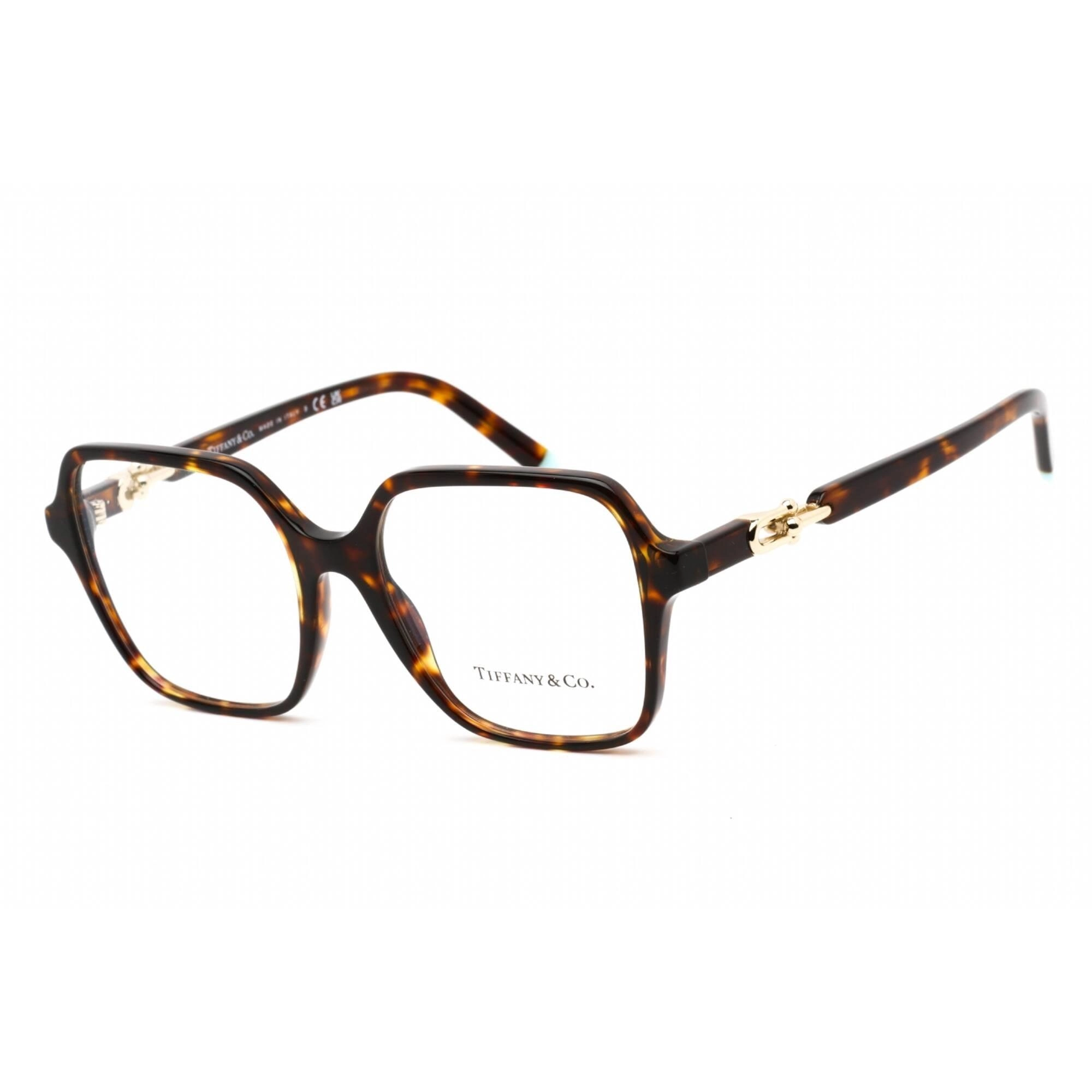 Tiffany Women's Eyeglasses - Clear Lens Havana Plastic Square Frame | 0TF2230 8015