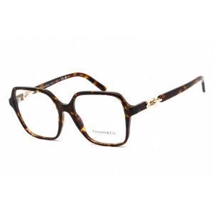 Tiffany Women's Eyeglasses - Clear Lens Havana Plastic Square Frame | 0TF2230 8015