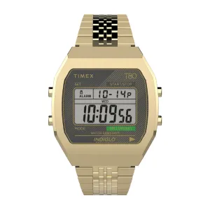 Timex 80 Digital 34mm Stainless Steel Band