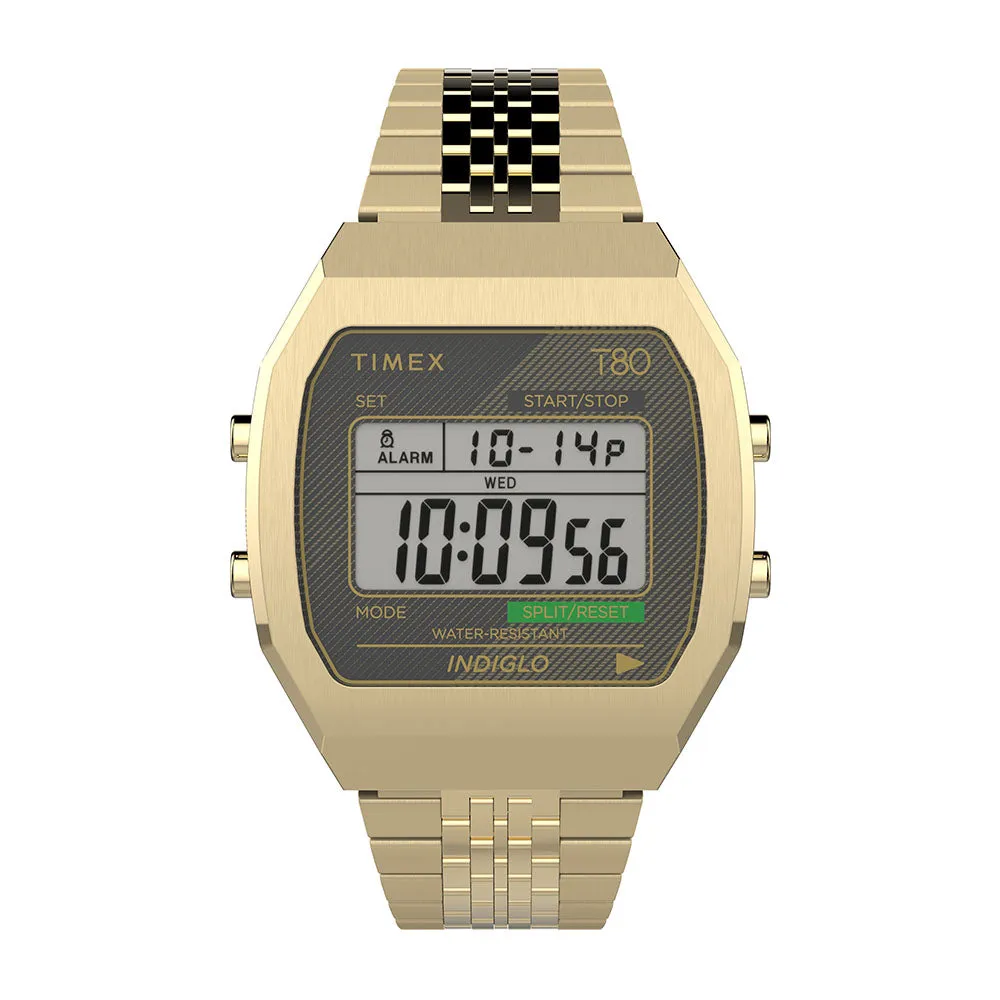 Timex 80 Digital 34mm Stainless Steel Band