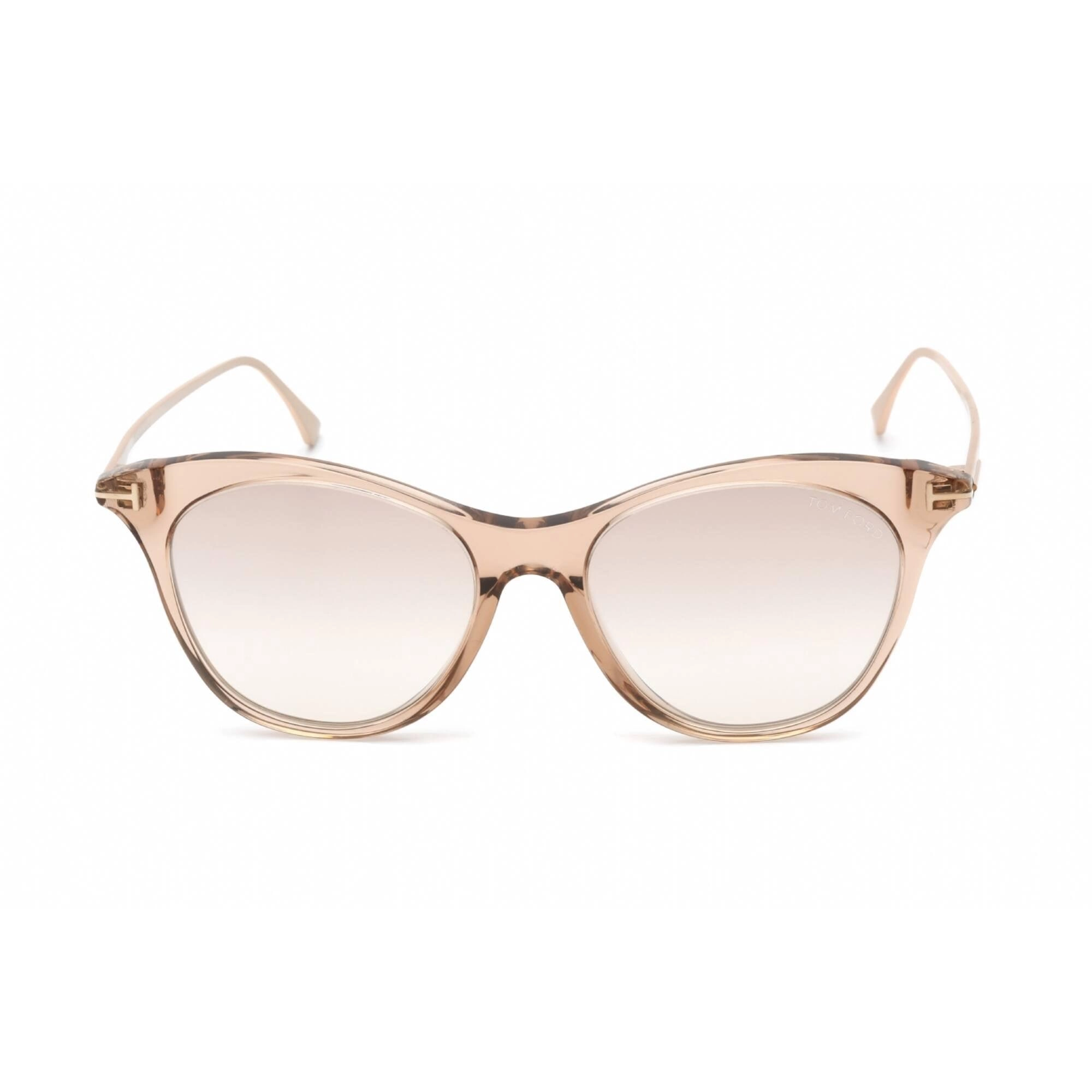 Tom Ford Women's Sunglasses -Brown Mirror Lens Cat Eye Plastic Frame | FT0662 45G