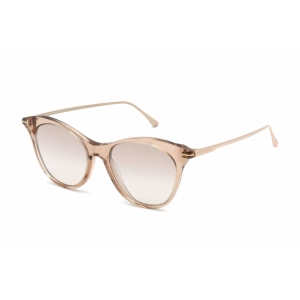 Tom Ford Women's Sunglasses -Brown Mirror Lens Cat Eye Plastic Frame | FT0662 45G