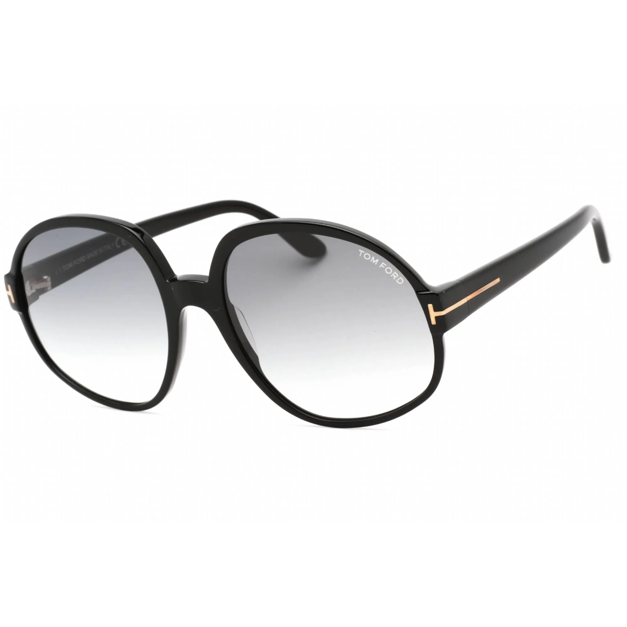 Tom Ford Women's Sunglasses - Shiny Black Plastic Oversized Shape Frame | FT0991 01B