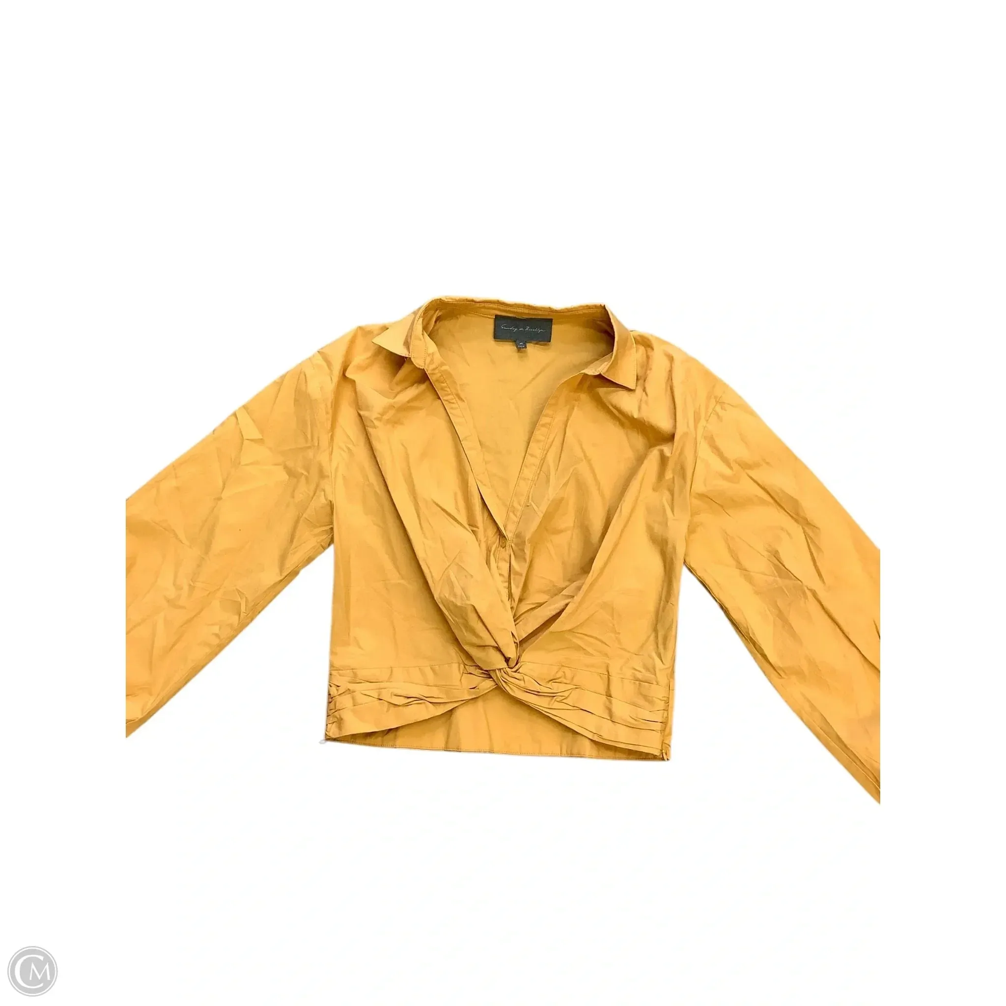 Top Long Sleeve By Sunday In Brooklyn In Gold, Size: M