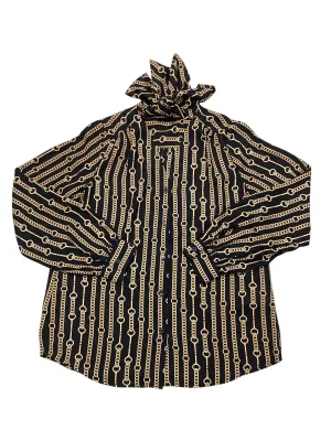 Top Ls By Banana Republic In Black & Gold, Size:S