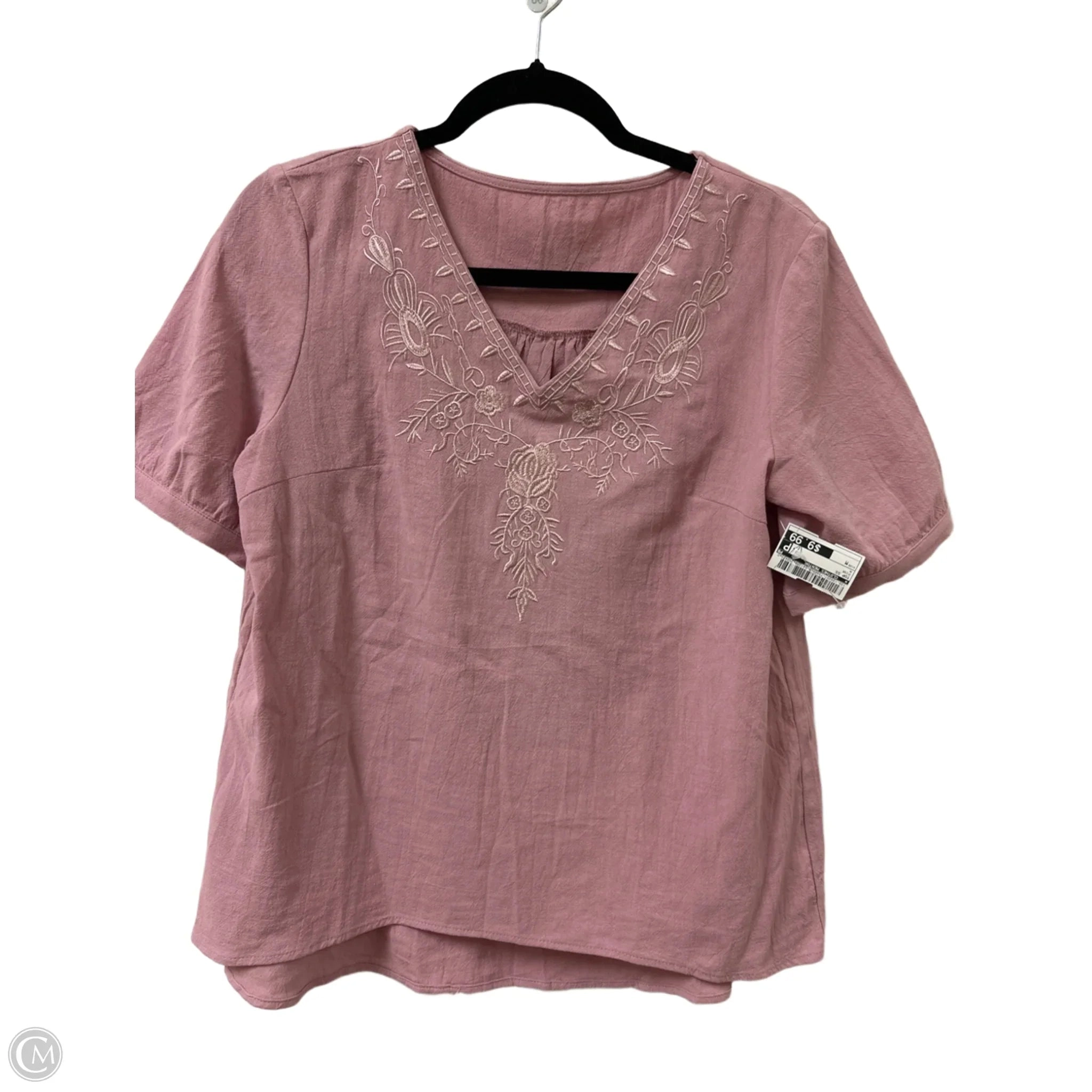 Top Short Sleeve By Clothes Mentor In Pink, Size: M