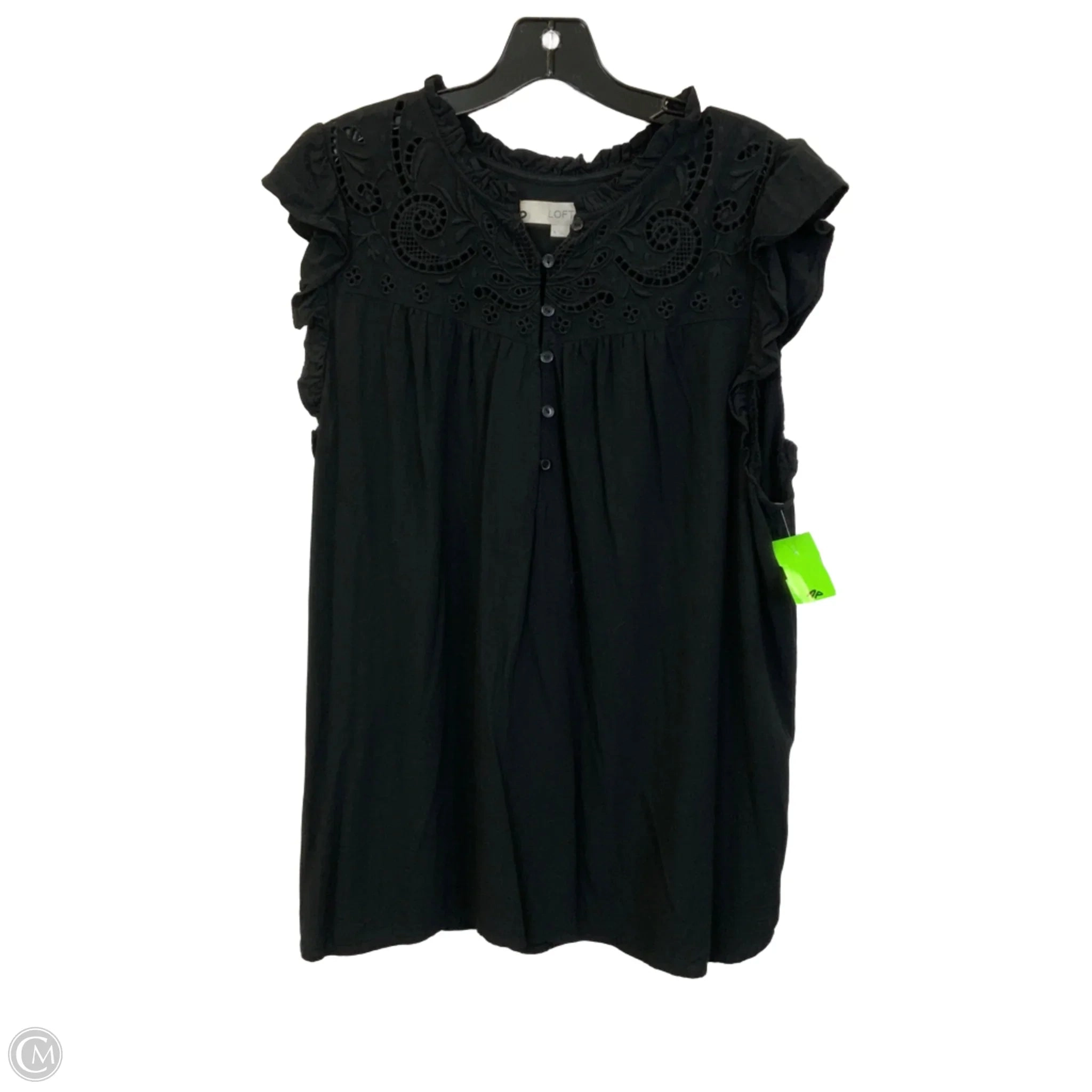 Top Sleeveless By Loft In Black, Size: Xl