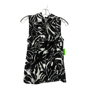 Top Sleeveless By Rafaella In Black & White, Size:S